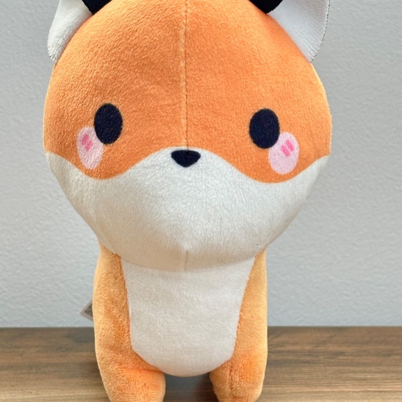 Honeymaru Mochi Kawaii Orange FOX Plush Stuffed Animal Figure Aliquantum Inc. - Picture 2 of 9
